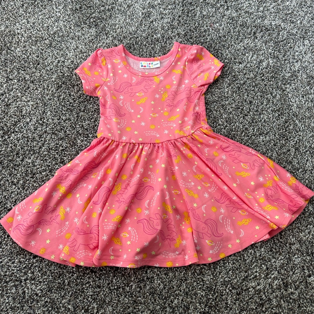 Dot Dot Smile pink unicorn dress new with tags size 12-24 months